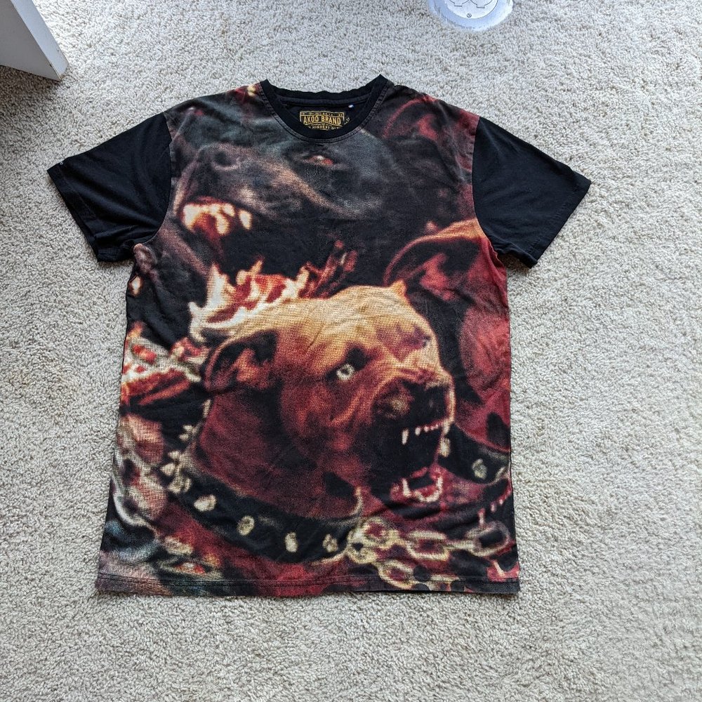AKOO Brand Pitbull Dog Graphic Tshirt